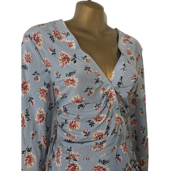 NWT Sz 12 Veronica Beard $450 ROWE Silk Ruched Dress - Picture 6 of 13